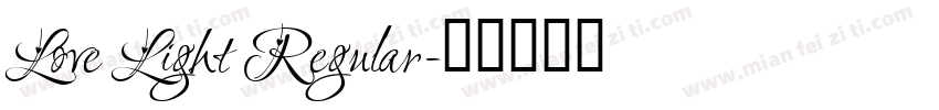 Love Light Regular字体转换